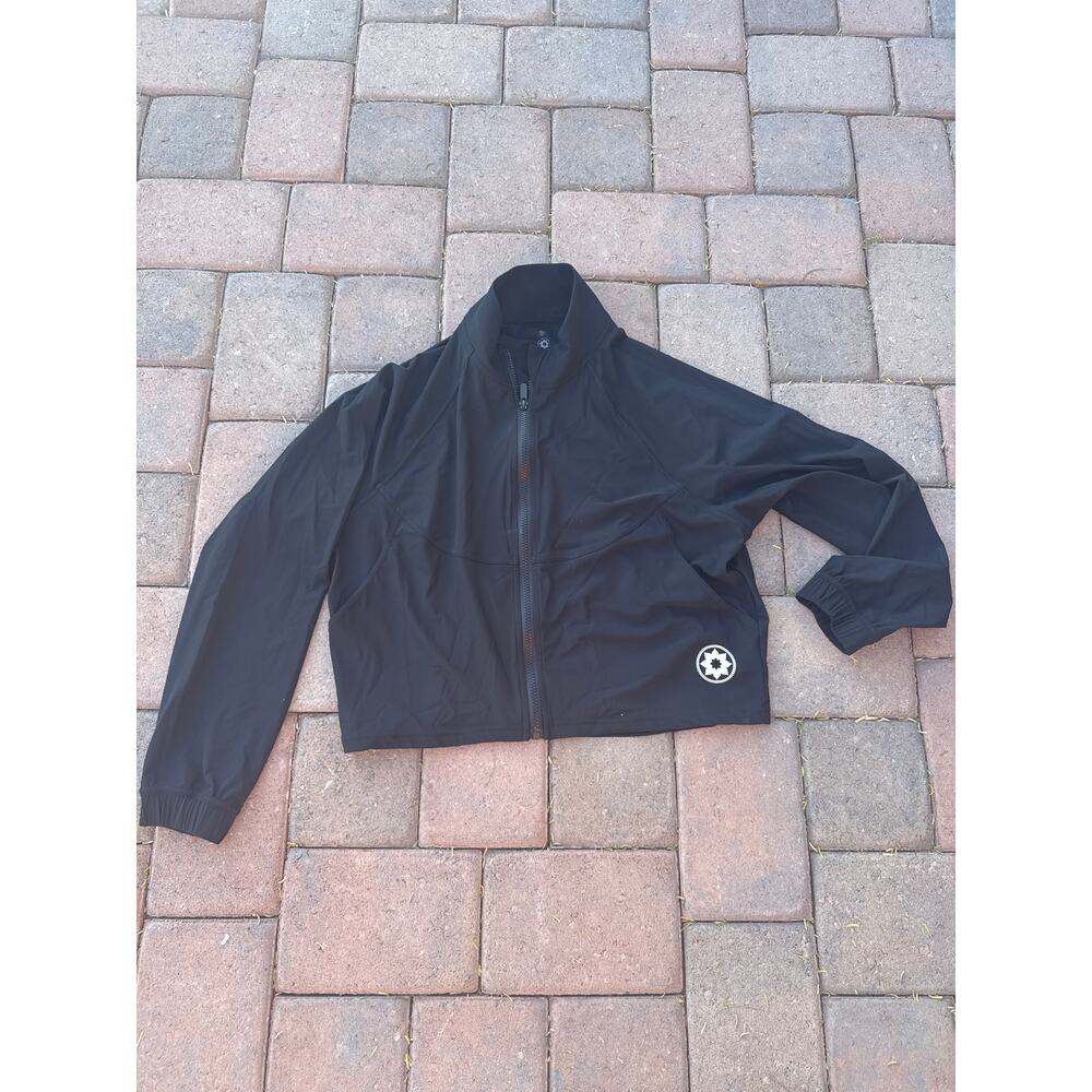 Black Women's Sweatshirt with Soccer Emblem